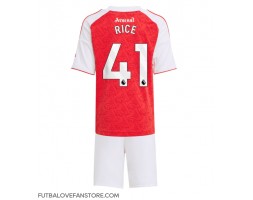 Arsenal Declan Rice #41 Domáci Detský futbalový dres 2025-26 Krátky Rukáv (+ trenírky)